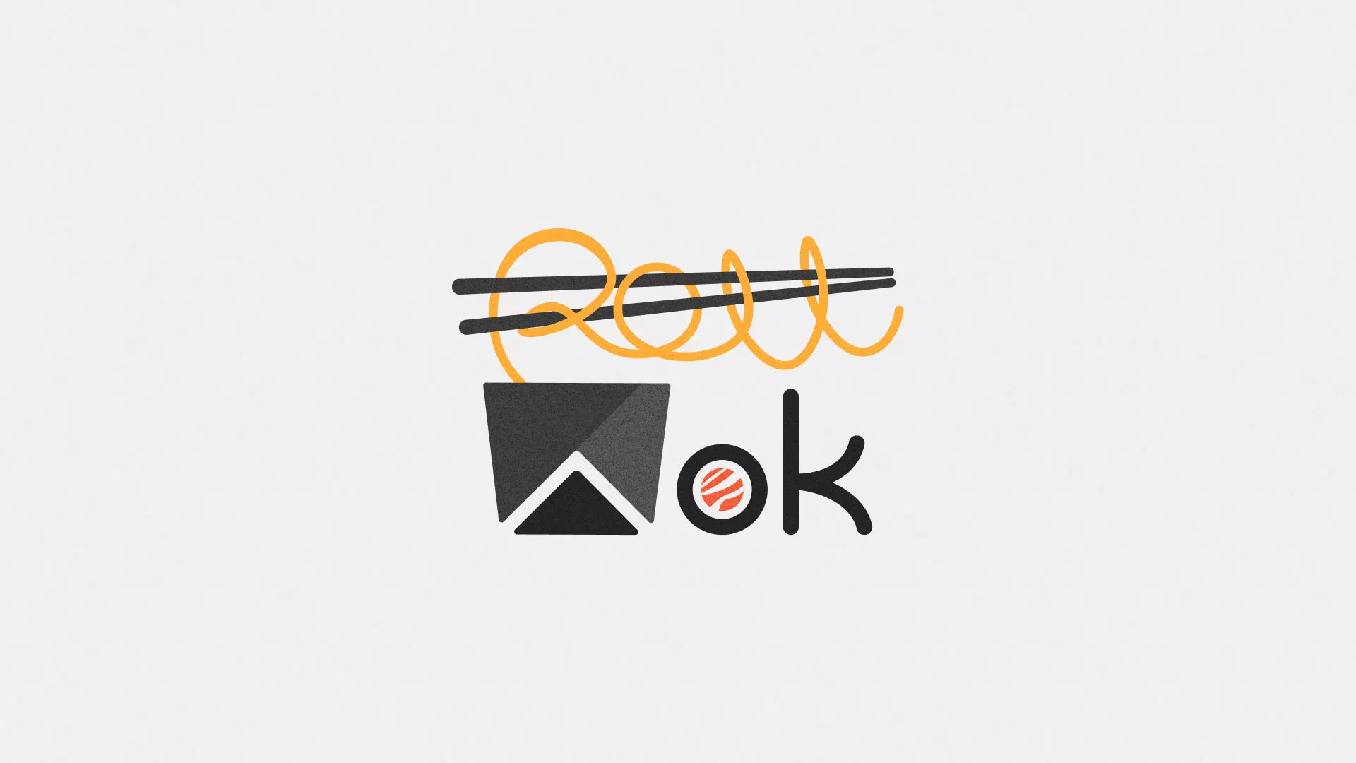Разработка логотипа суши-бара «Roll Wok Club» в Усолье